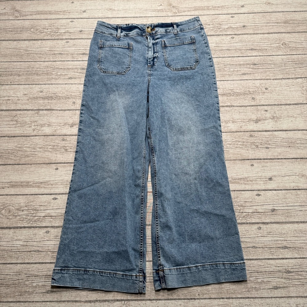 Suzy Shier Jeans Women's 15 Blue Denim High Rise Wide Leg Baggy Fit Streetwear